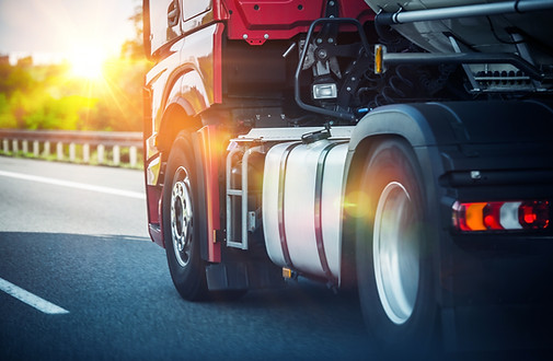 Truck on motorway