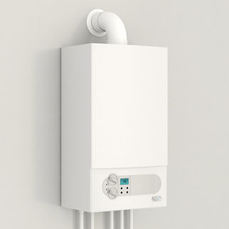 White gas boiler