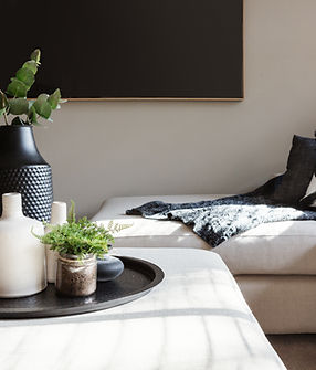 Wohnzimmer mit Ecksofa