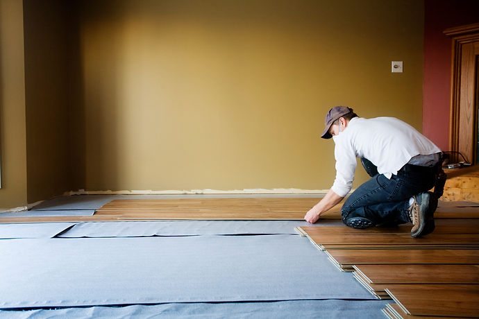 Installation of laminate flooring