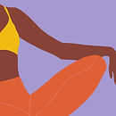 Bunte Yoga-Posen-Kunstwerke