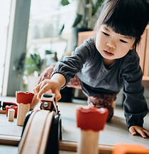 Playing with Wooden Toys