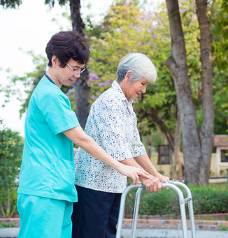Senior Patient with Walker