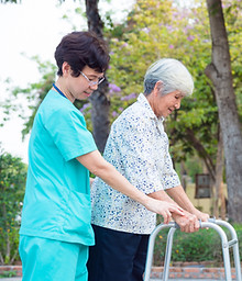 Senior Patient with Walker