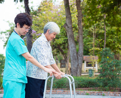 Senior Patient with Walker