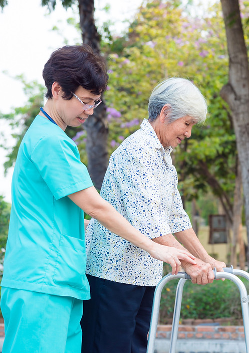 Senior Patient with Walker