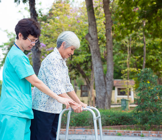 Senior Patient with Walker
