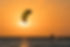 Kitesurfing into the sunset