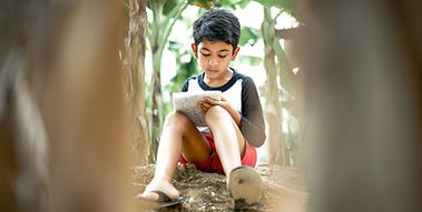 Drawing in the garden