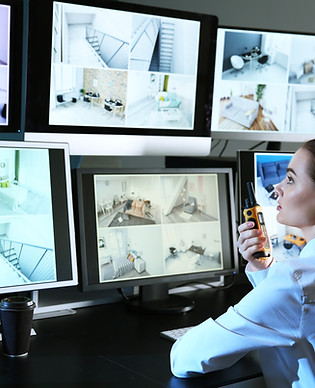 Pantallas de monitoreo de seguridad