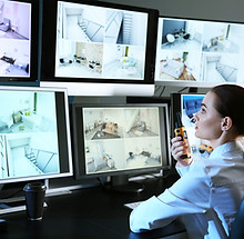 Telas de monitoramento de segurança