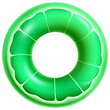 Galleggiante gonfiabile verde per piscina