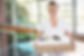 Female employee in wellness area