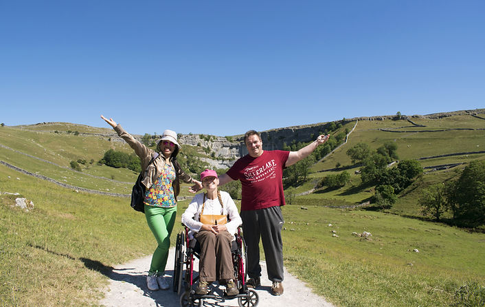 Posing at Archaeological Site