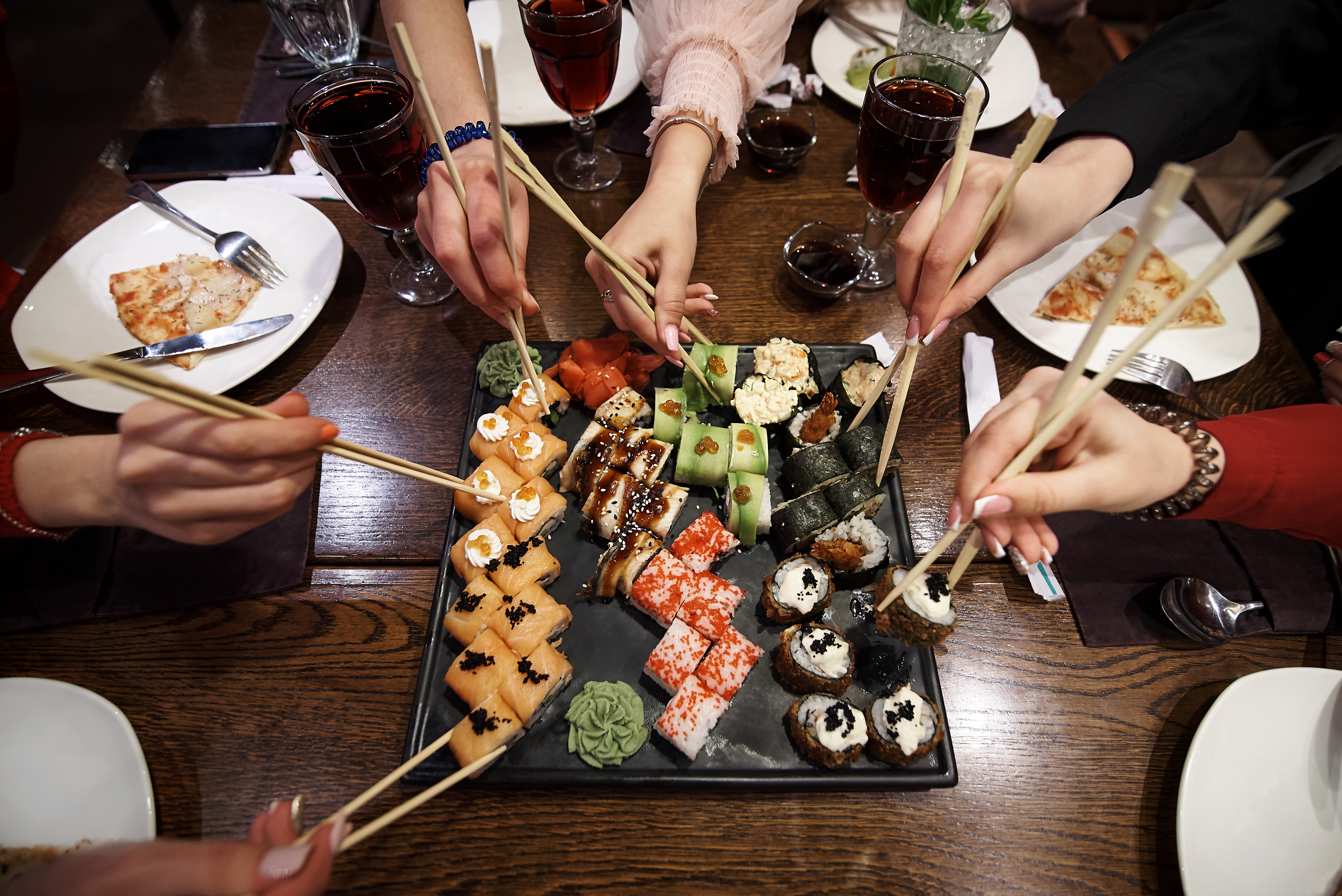 Arranged Food and Objects