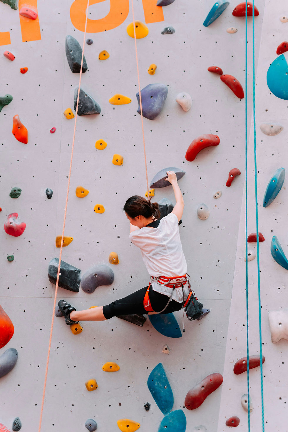 Indoor rotsklimmen activiteit