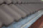 Close-up view of a clean gutter system