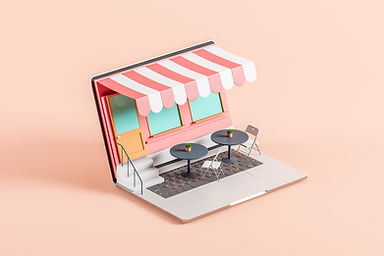 Laptop Screen Cafe