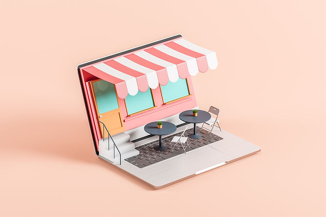 Laptop Screen Cafe
