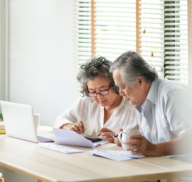 Senior Couple Working
