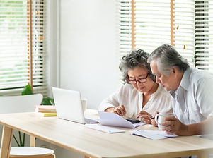 Senior Couple Working