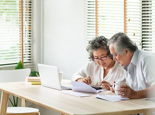 adults reviewing their information