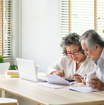 Senior Couple Working