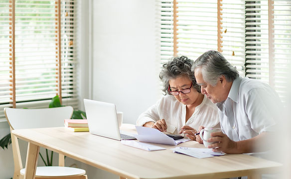 Senior Couple Working