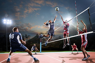 Action d'un match de volley-ball