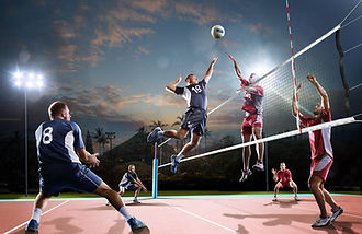 Jeu de volleyball professionnel