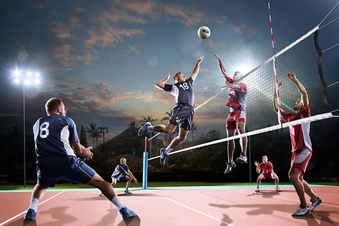 Volleyball Game Action