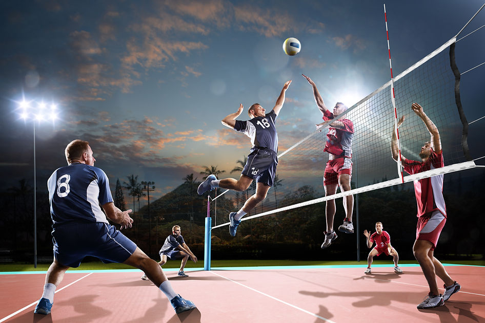 Volleyball Game Action
