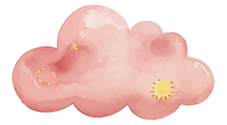 pink cloud with stars