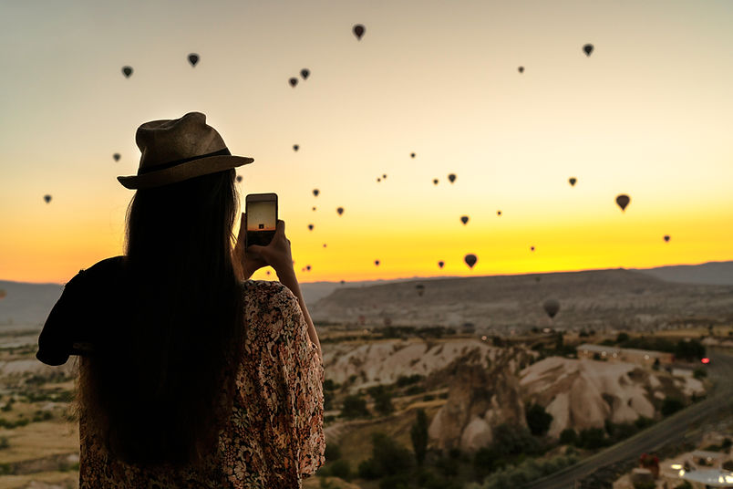 Taking Photo of Balloons in Cappadocia