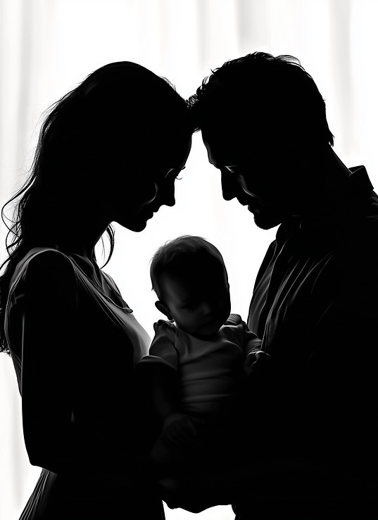Silhouette Family Portrait