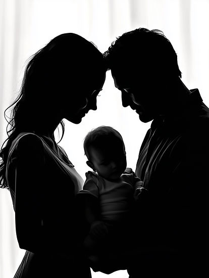 Family Silhouette with Baby