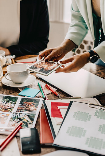 Creative team meeting table