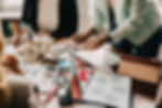 Creative team meeting table