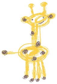 Dibujo infantil de una jirafa