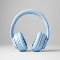 Blue Headphones Display