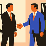 Business Handshake Illustration