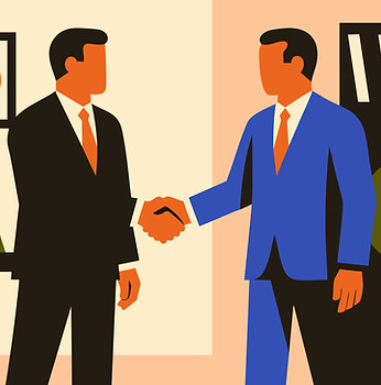 Business Handshake Illustration