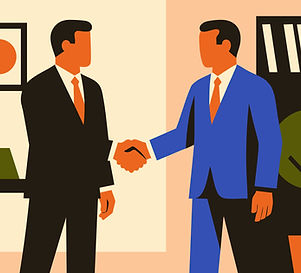 Business Handshake Illustration