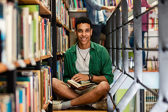 A Yound Man in the Library