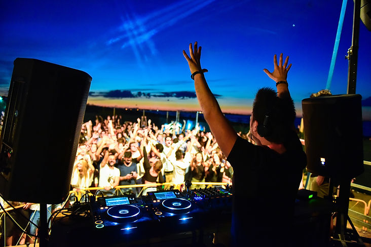 DJ hyping up the crowd