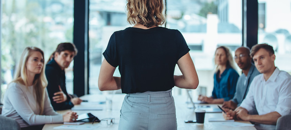 Una presentación en la oficina.