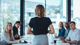 A presentation at the office