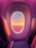 Airplane Window Sunset View