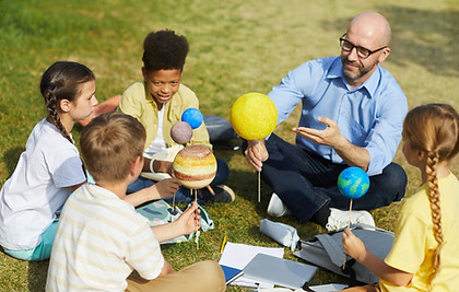 Children Learning Outdoors