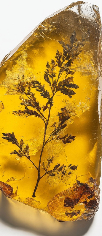 Amber with Fossil